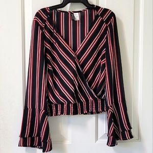 H&M Blouse with Ruffled Sleeves